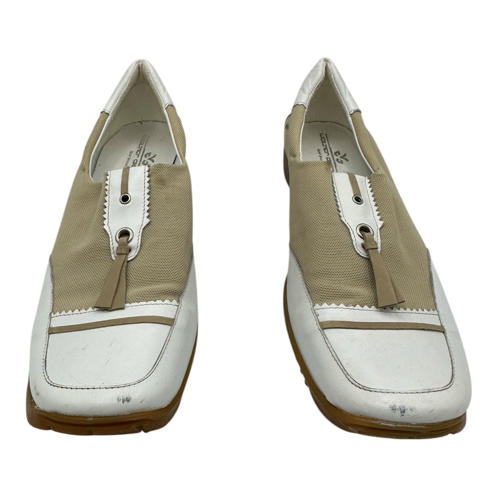Walter‎ Genuin Golf Shoes Women Size 7.5 Beige White Leather Tassel Slip On